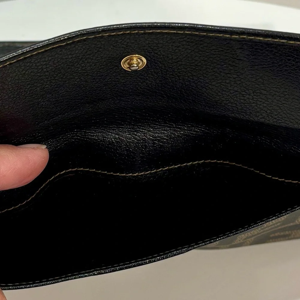 Vintage Fendi Zucca Monogram FF Logo Wallet with COA